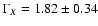 $\Gamma_X =
1.82 \pm 0.34$