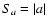 $S_a = \left \vert a\right \vert$