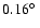 $0.16\hbox{$^\circ$ }$