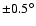 $\pm0.5^\circ$