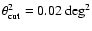 $\theta^2_{\rm cut}=0.02~{\rm deg}^2$