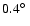 $0.4\hbox{$^\circ$ }$