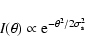\begin{displaymath}I(\theta) \propto {\rm e}^{-\theta^2/2 \sigma_{\rm s}^2}
\end{displaymath}