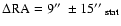 $\Delta{\rm RA} =
9\hbox{$^{\prime\prime}$ }\pm 15\hbox{$^{\prime\prime}$ }_{\rm stat}$