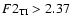 $F2_{\rm TI} > 2.37$
