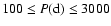 $100 \le P(\rm d) \le 3000$