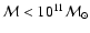 ${\cal M} < 10^{11}{\cal M}_{\odot}$