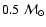 $ 0.5\; {\cal M}_{\odot}$
