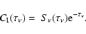 \begin{displaymath}
C_{{\rm I}}(\tau_{\nu})=\ S_{\nu}(\tau_{\nu}){\rm e}^{-\tau_{\nu}}.
\end{displaymath}
