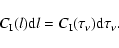 \begin{displaymath}
C_{{\rm I}}(l){\rm d}l=C_{{\rm I}}(\tau_{\nu}){\rm d}\tau_{\nu}.
\end{displaymath}