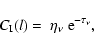 \begin{displaymath}
C_{{\rm I}}(l)=\ \eta_{\nu}\ {\rm e}^{-\tau_{\nu}},
\end{displaymath}