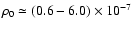 $\rho_0\simeq (0.6-6.0)\times
10^{-7}$