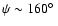 $\psi\sim 160\hbox{$^\circ$ }$