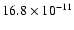 $16.8\times 10^{-11}$