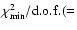 $\chi^2_{\rm min}/{\rm d.o.f.}(=$
