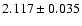 $2.117\pm0.035$