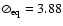 $\oslash _{\rm eq}=3.88$