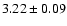 $ 3.22 \pm 0.09 $
