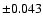 $ \pm 0.043 $