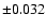 $ \pm 0.032 $