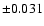 $ \pm 0.031 $