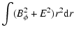 $\displaystyle \int (B_\phi^2+E^2) r^2 {\rm d}r$