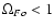 $\Omega_{Fo}<1$