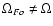 $\Omega _{Fo} \neq \Omega $