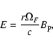 \begin{displaymath}E=\frac{r\Omega_F}{c}B_{\rm p},
\end{displaymath}