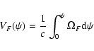 \begin{displaymath}V_F(\psi) =\frac{1}{c}\int_0^\psi \Omega_F {\rm d}\psi
\end{displaymath}