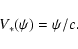 \begin{displaymath}V_*(\psi) = \psi/c.
\end{displaymath}