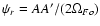$\psi_r=AA'/(2\Omega_{Fo})$