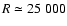 $R \simeq 25~000$