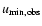 ${u_{{{\rm min,obs}}}}$