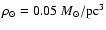$\rho_\odot = 0.05 ~M_\odot/{\rm pc}^3$