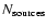 $N_{{{\rm sources}}}$