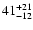 $\rm 41_{-12}^{+21}$