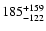 $\rm 185_{-122}^{+159}$