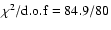 $\chi^2/{\rm d.o.f}=84.9/80$