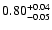 $\rm0.80^{+0.04}_{-0.05}$