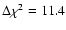 $\Delta\chi^2=11.4$