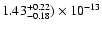 $1.43^{+0.22}_{-0.18})\times10^{-13}$