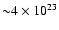 ${\sim}4\times10^{23}$