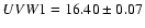 $UVW1=16.40\pm0.07$