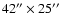 $42'' \times 25''$