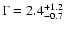 $\Gamma=2.4^{+1.2}_{-0.7}$