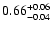 $\rm0.66^{+0.06}_{-0.04}$