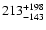 $\rm 213^{+198}_{-143}$