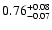 $\rm0.76^{+0.08}_{-0.07}$