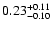 $\rm0.23^{+0.11}_{-0.10}$